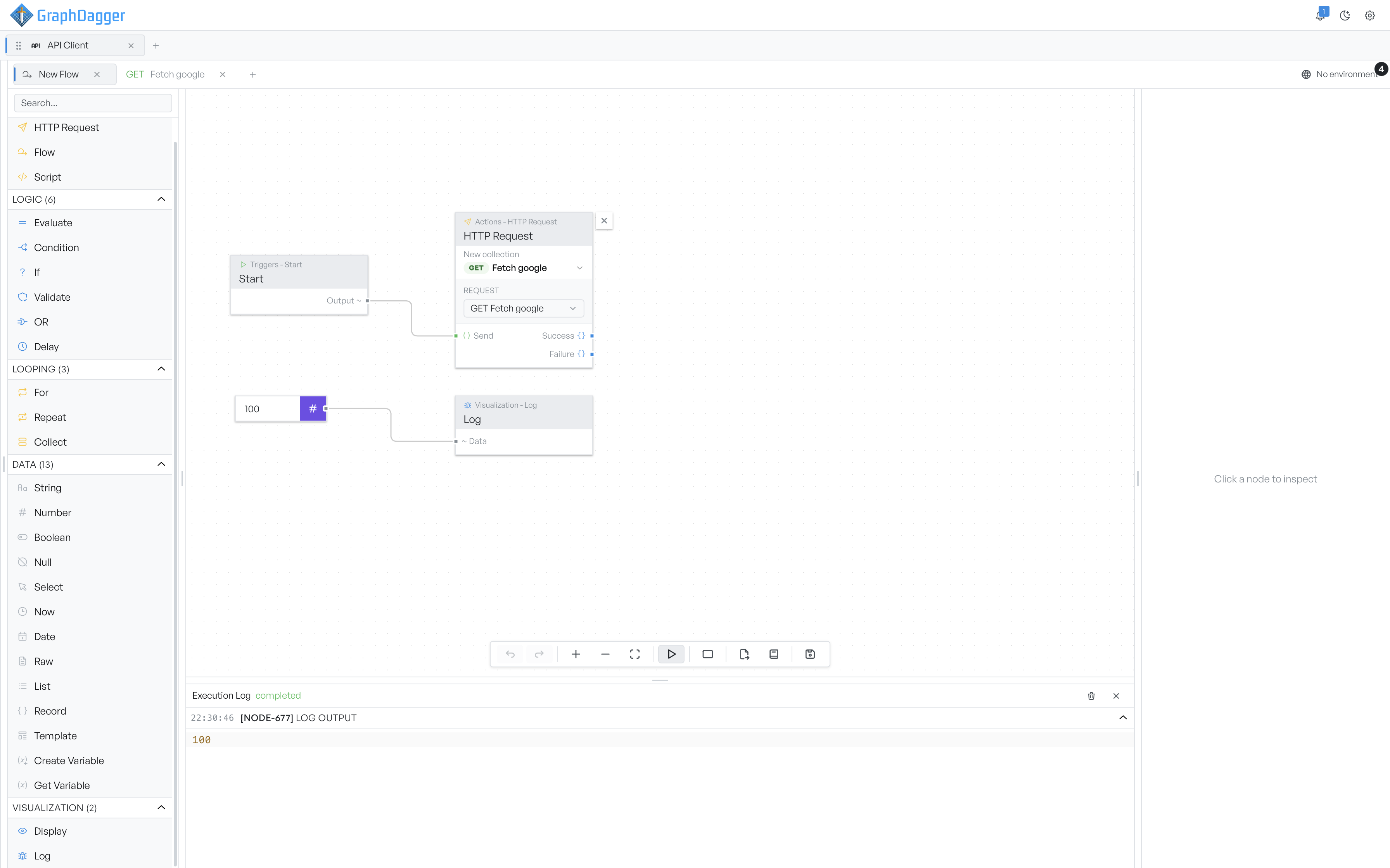 GraphDagger API Client comparing two requests side by side